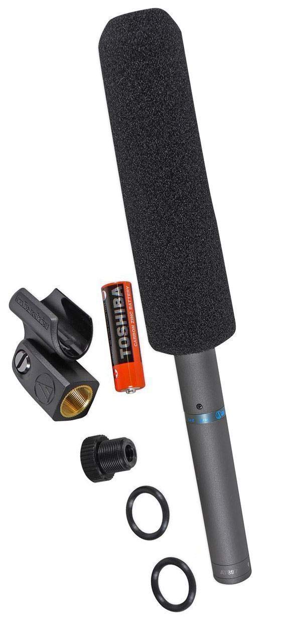 Audio-Technica AT897 Shotgun Condenser Microphone - Professional Video, Film & Broadcast Recording (2-Pack with Case) - Perfect for Documentary Filmmaking, Interview Recording & Studio Productions
