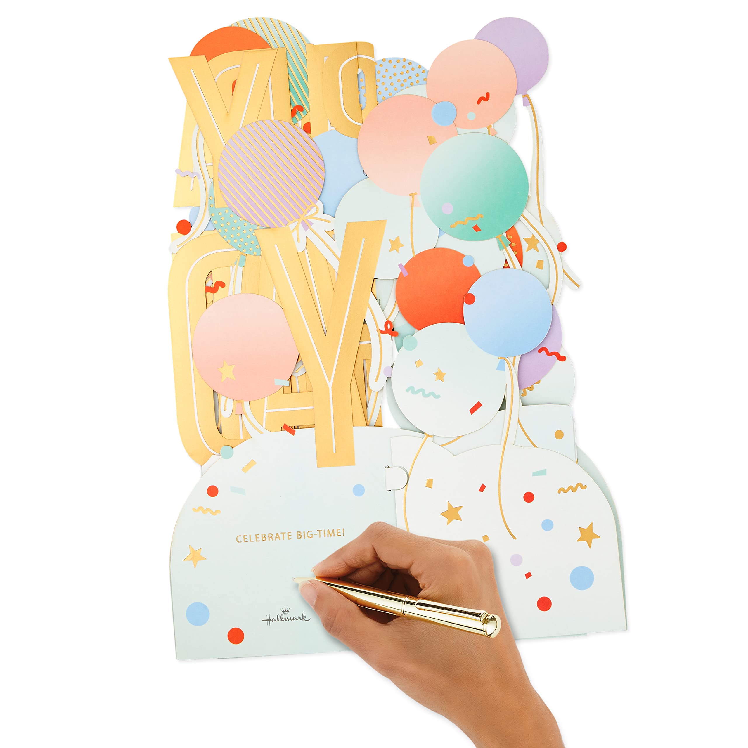 Hallmark Paper Wonder Pop Up Jumbo Birthday Card - Accordion Fold Greeting Card with 3D Design | Perfect for Birthday Parties, Celebrations & Special Occasions