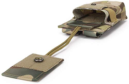 Tactical MOLLE Radio Pouch Holder - Durable Walkie Talkie Case for Airsoft, Hunting & Outdoor Adventures (Camo Design) - Perfect for Military, Camping & Emergency Communication