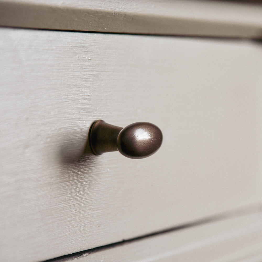 Vintage Distressed Antique Brass Zeppelin Cabinet Knob - Handcrafted Pull Handle for Kitchen Cabinets, Dressers & Furniture Restoration Projects