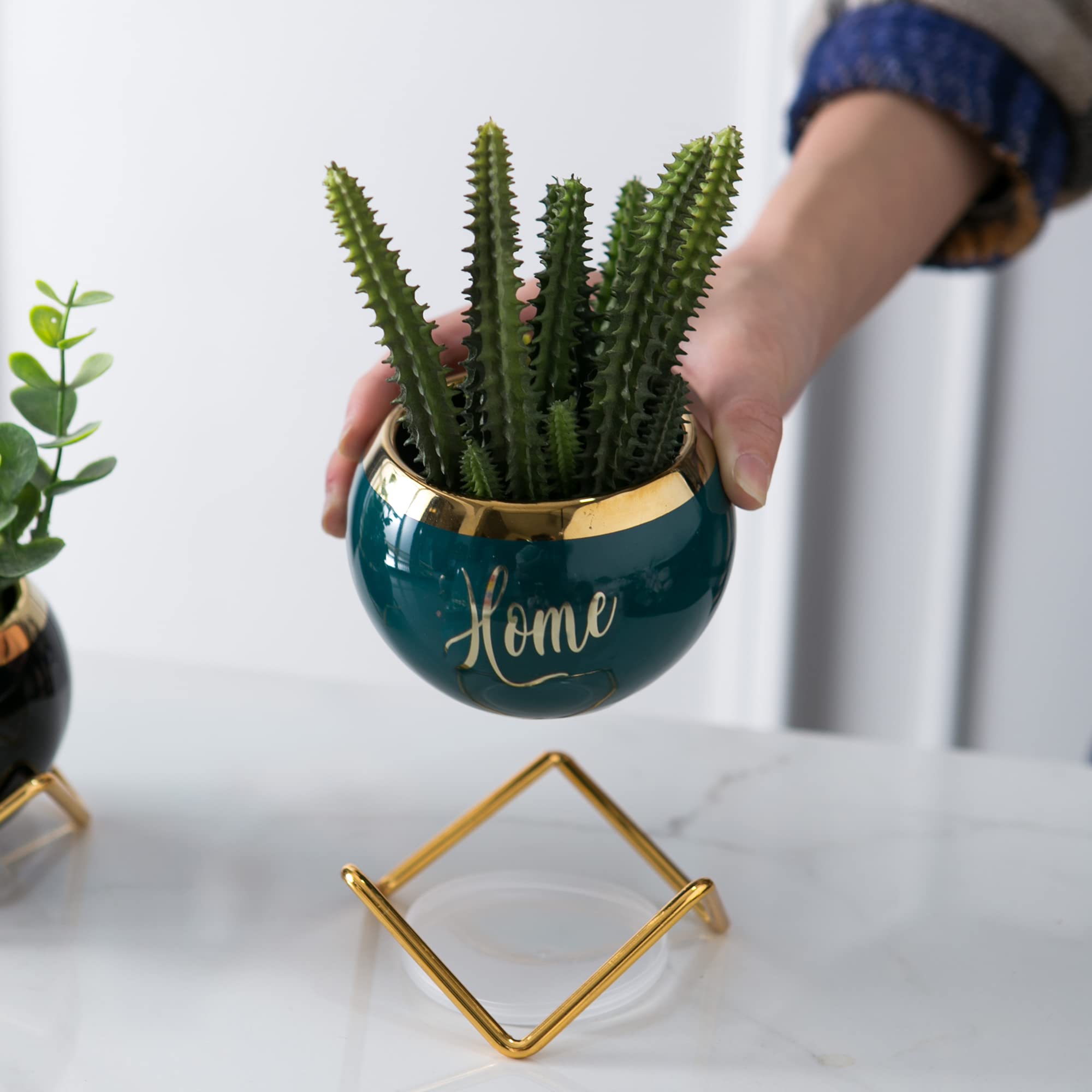Best Housewarming Gifts for New Home - Farmhouse Style Succulent Plant Pots Set of 3 | Perfect for Living Room Decor, Home Essentials & Plant Lovers