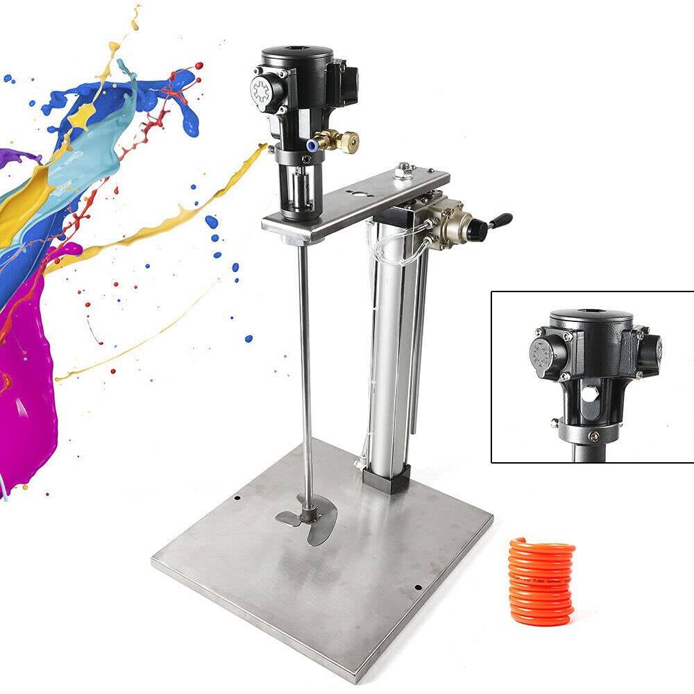 TFCFL 5 Gallon/20L Pneumatic Paint Mixer Machine with Stand - Stainless Steel Agitator Blender & Auto Lifting System - Professional Paint Stirring Equipment for Industrial, Automotive & DIY Painting Projects
