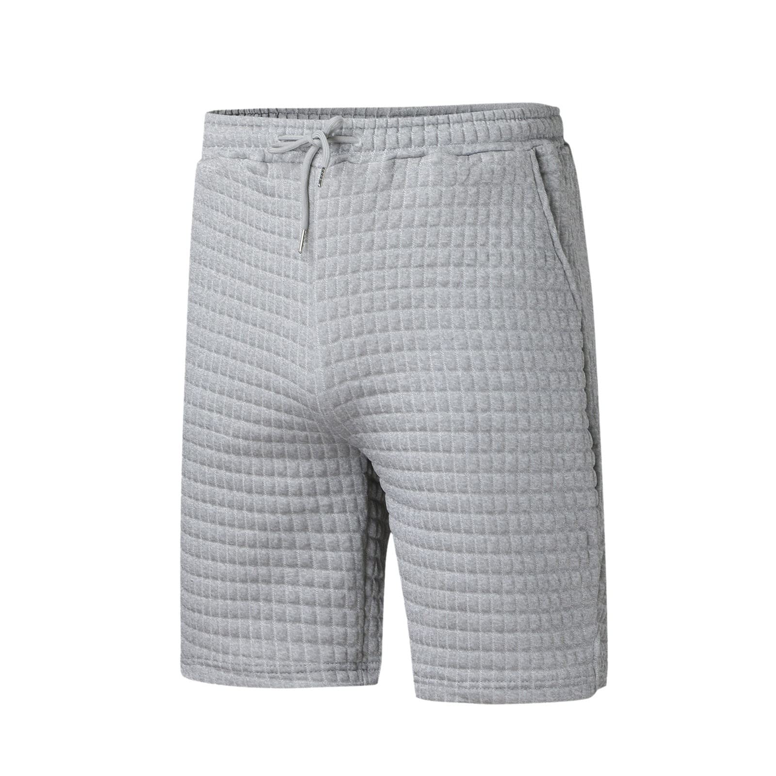 Men's Elastic Waist Drawstring Shorts with Pockets - Summer Sport Shorts for Casual Wear & Active Lifestyle - Perfect for Gym, Running, Beach & Outdoor Activities