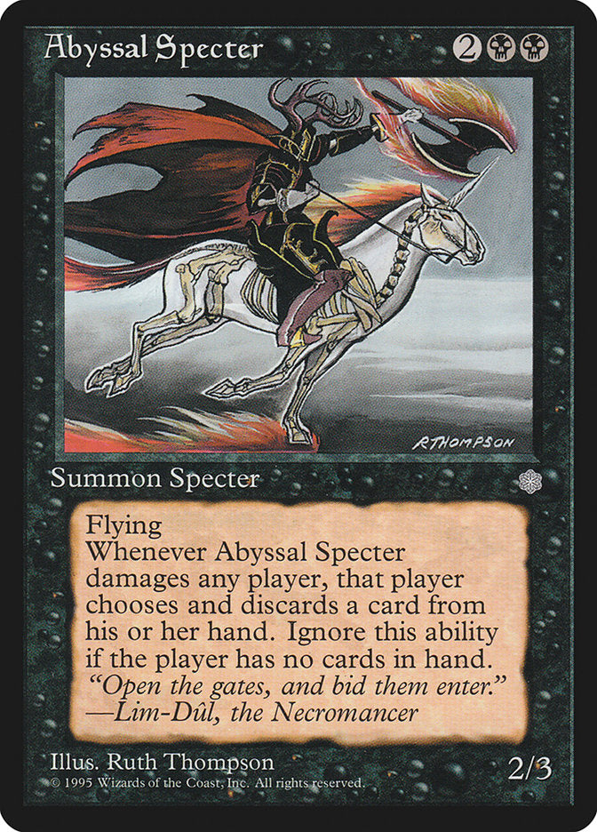 Abyssal Specter MTG Card - Ice Age Edition | Rare Collectible Trading Card for Magic: The Gathering Players & Collectors | Perfect for Deck Building, Tournaments, and Vintage MTG Collections