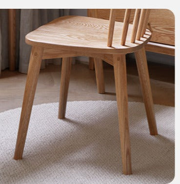 Solid Wood Windsor Chair Set of 4 - Oak, Cherry & Black Walnut - Perfect for Dining Room, Kitchen or Farmhouse Decor