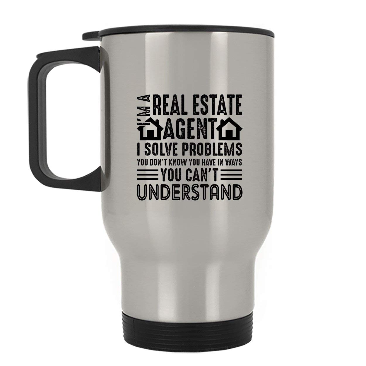 Premium Real Estate Agent Travel Coffee Mug - Insulated Stainless Steel Tumbler for Hot & Cold Drinks - Perfect Gift for Realtors, Office Use, Commuting & Client Meetings