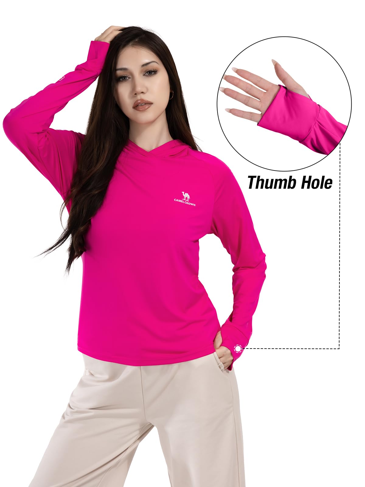 Women's UPF 50+ Rash Guard Swim Top - Lightweight Quick Dry Long Sleeve for Surfing & Swimming