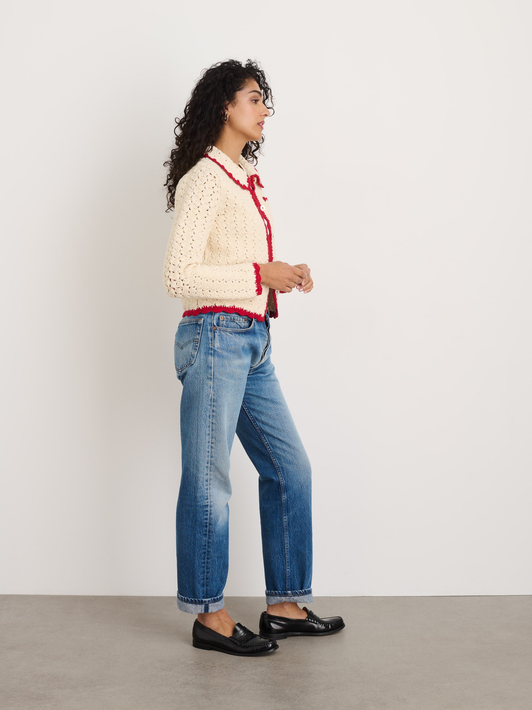 Handmade Molly Crochet Cardigan for Women - Boho Chic Lace Knit Sweater - Perfect for Fall, Winter & Cozy Home Wear