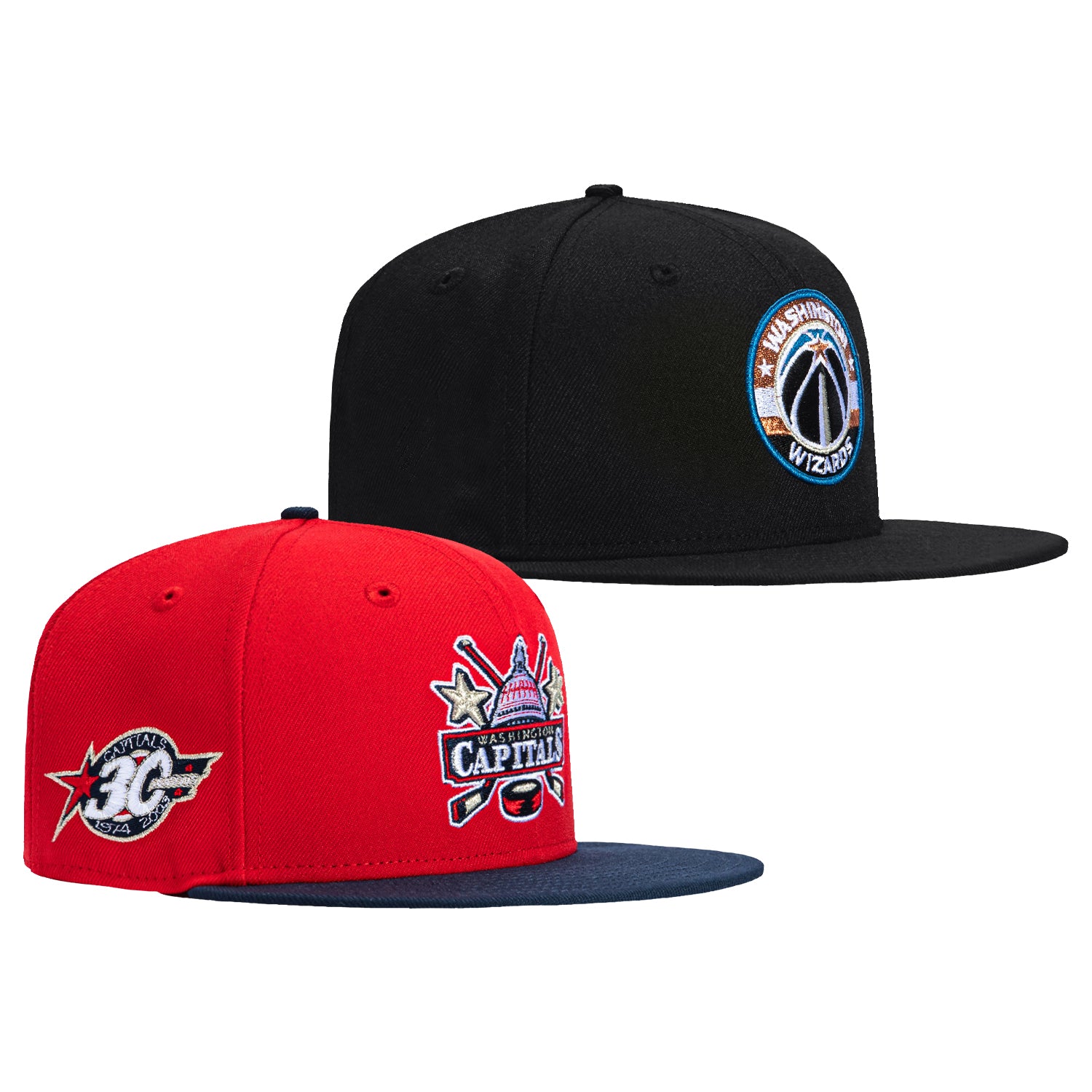 New Era 59Fifty NBA x NHL Crossover Washington Pack Snapback Hat - Official Licensed Sports Cap for Basketball & Hockey Fans - Perfect for Game Day, Streetwear & Collectors