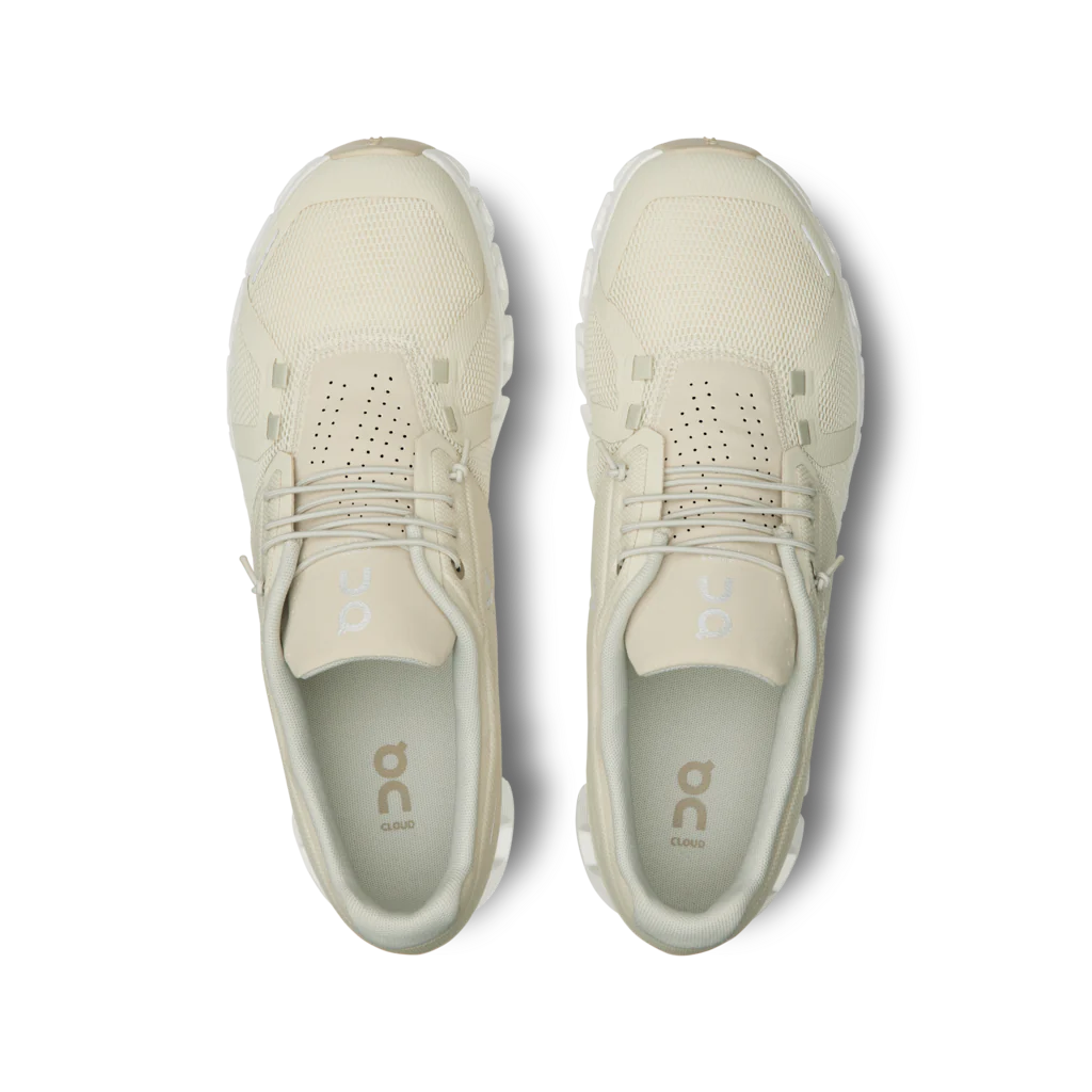 ON Men's Cloud 5 Running Shoes - Lightweight & Cushioned Sneakers for Men in Cream/Sand | Perfect for Jogging, Gym Workouts & Daily Wear