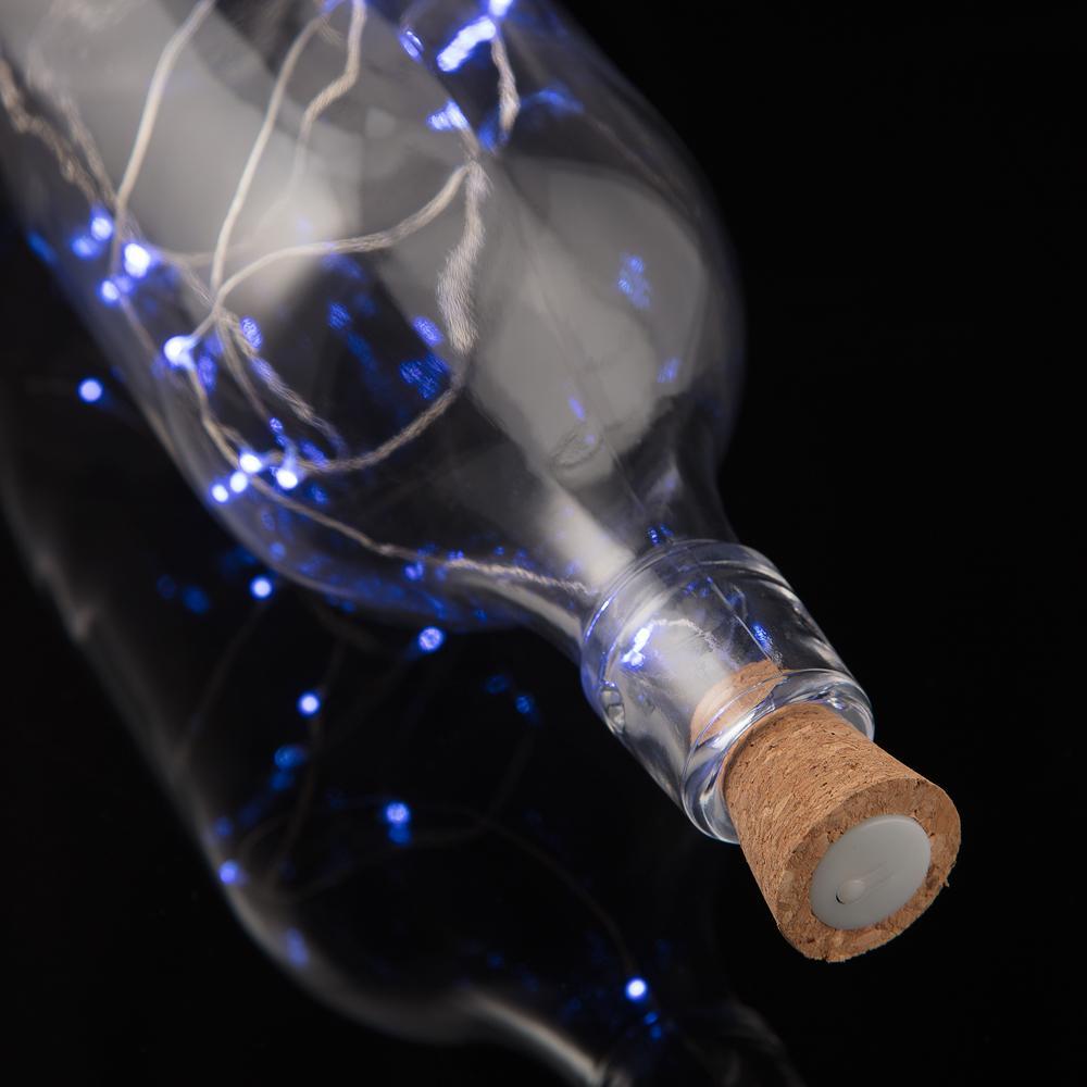 3 Pack Super Bright Cool White LED Wine Bottle Lights with Real Cork - Battery Operated Fairy String Lights for DIY Home, Wedding, Party Decorations - Perfect for Table Centerpieces, Holiday Decor & Romantic Ambiance
