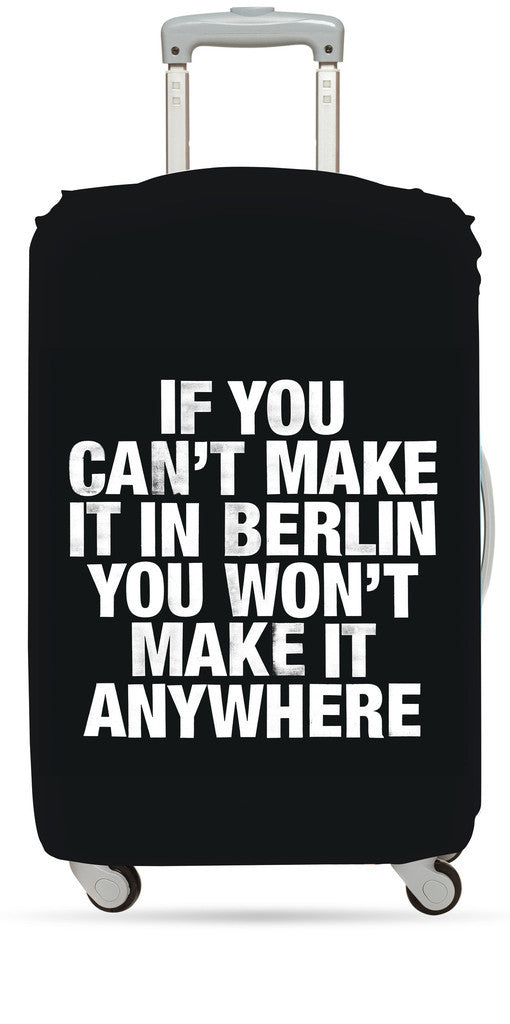 LOQI Luggage Cover TYPE Collection by Eike Koenig - Waterproof Suitcase Protector for Travel, Airplane & Storage - Stylish Design for Carry-On & Checked Bags