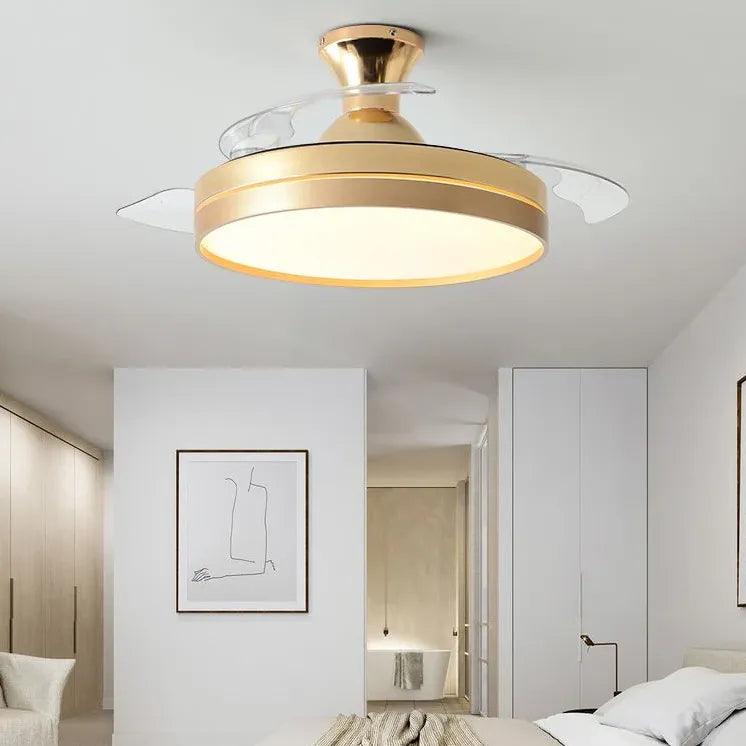 White Table Dining Room Ceiling Fan with Light - Modern Stylish LED Lighting for Home Kitchen & Patio - Perfect for Indoor and Outdoor Dining Areas