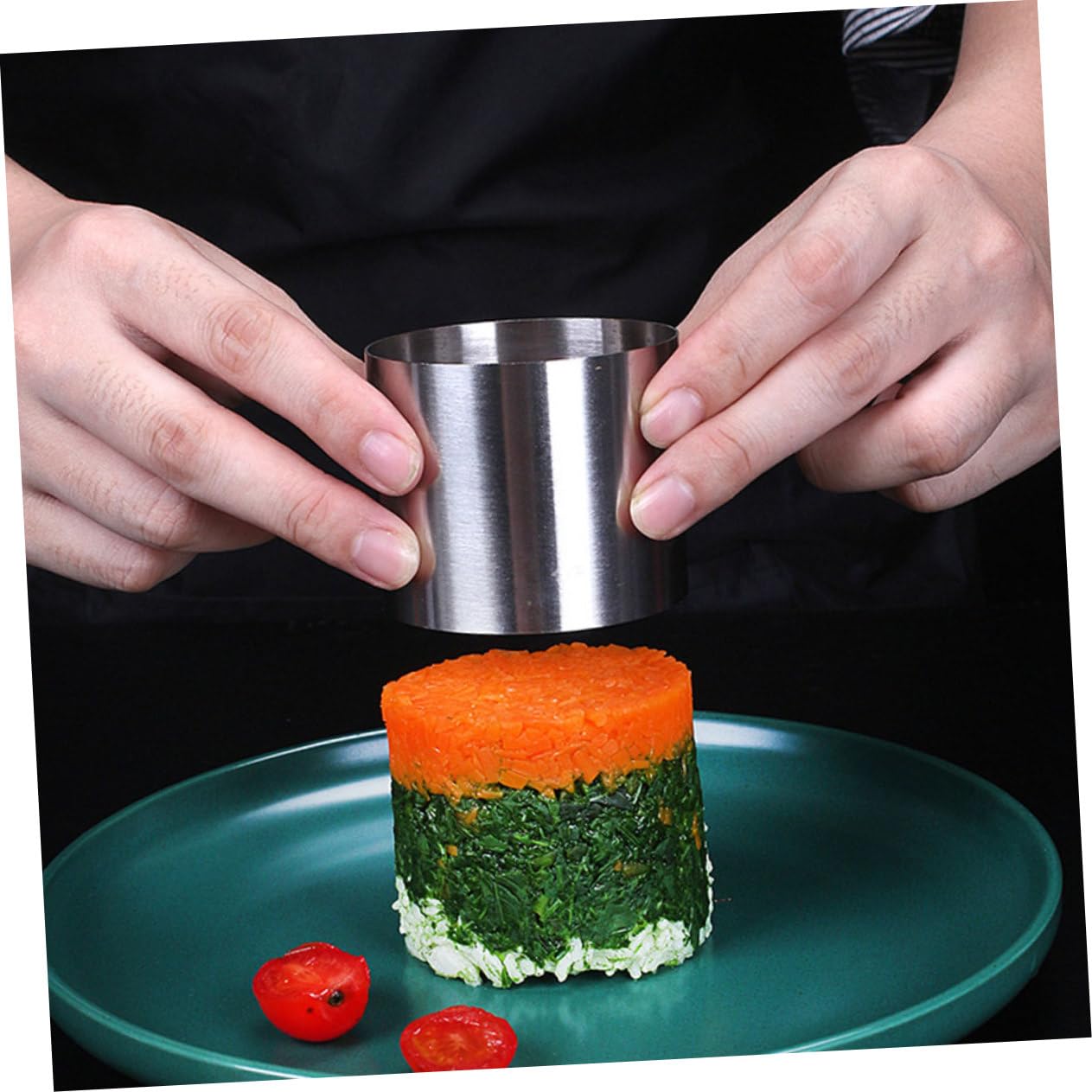 Premium 304 Stainless Steel Rice Ball Maker - Round & Cylinder Sushi Mold for Onigiri, Cakes, and Baking | Adjustable Rice Shaper for Perfect Homemade Sushi, Rice Balls & Desserts | Ideal for Meal Prep, Bento Boxes & Japanese Cuisine