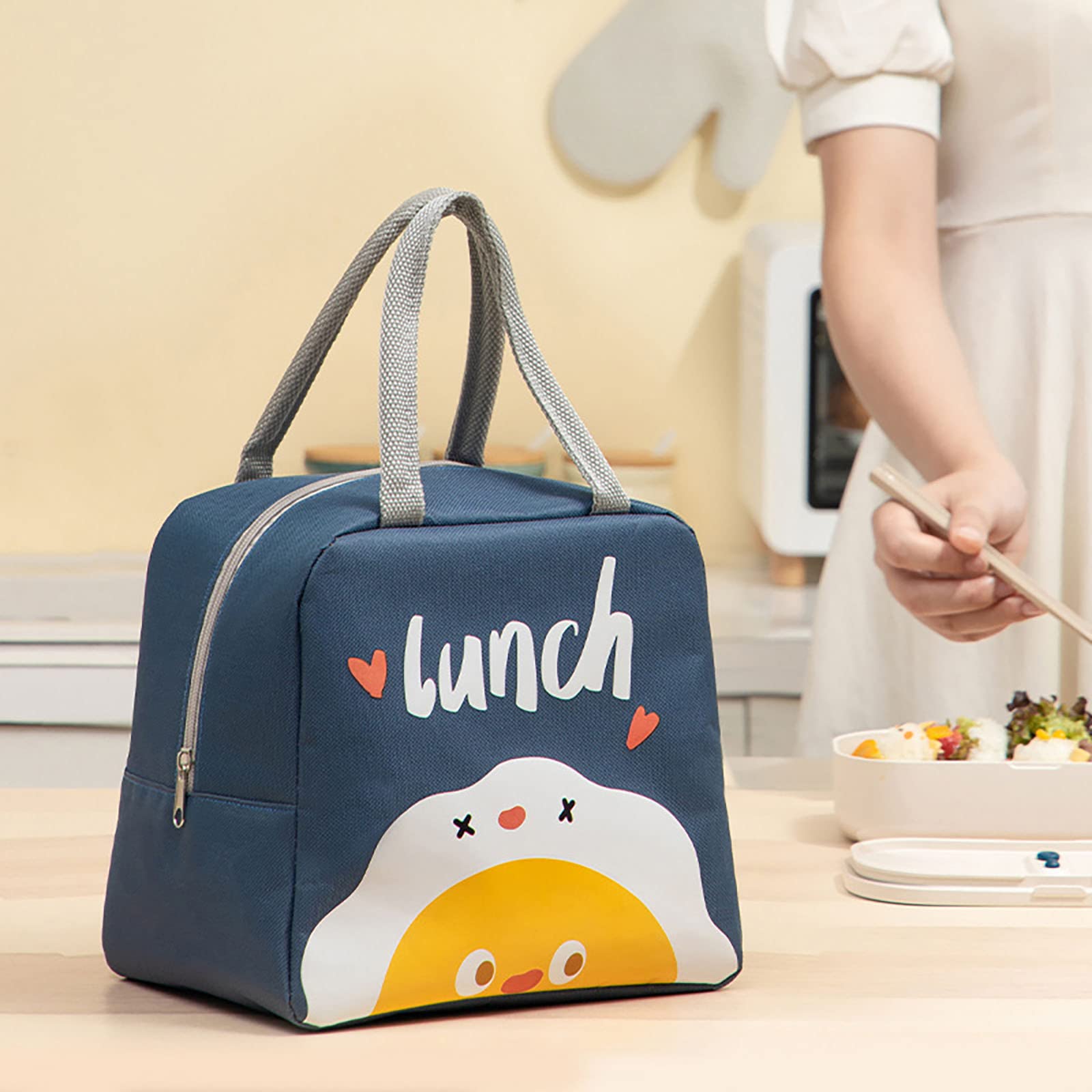 ABLUSER Cute Cartoon Insulated Lunch Bag - Lightweight Leakproof Cooler Backpack for School, Work, Picnic & Travel - Thermal Insulated Food Container for Camping, Beach, Hiking & Outdoor Activities