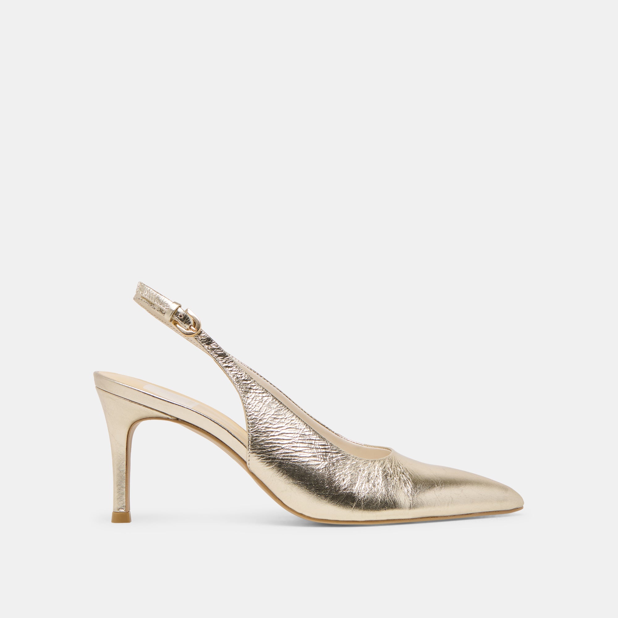 ELASI HEELS Light Gold Crinkle Patent Leather Women's High Heels - Perfect for Parties, Weddings & Evening Events