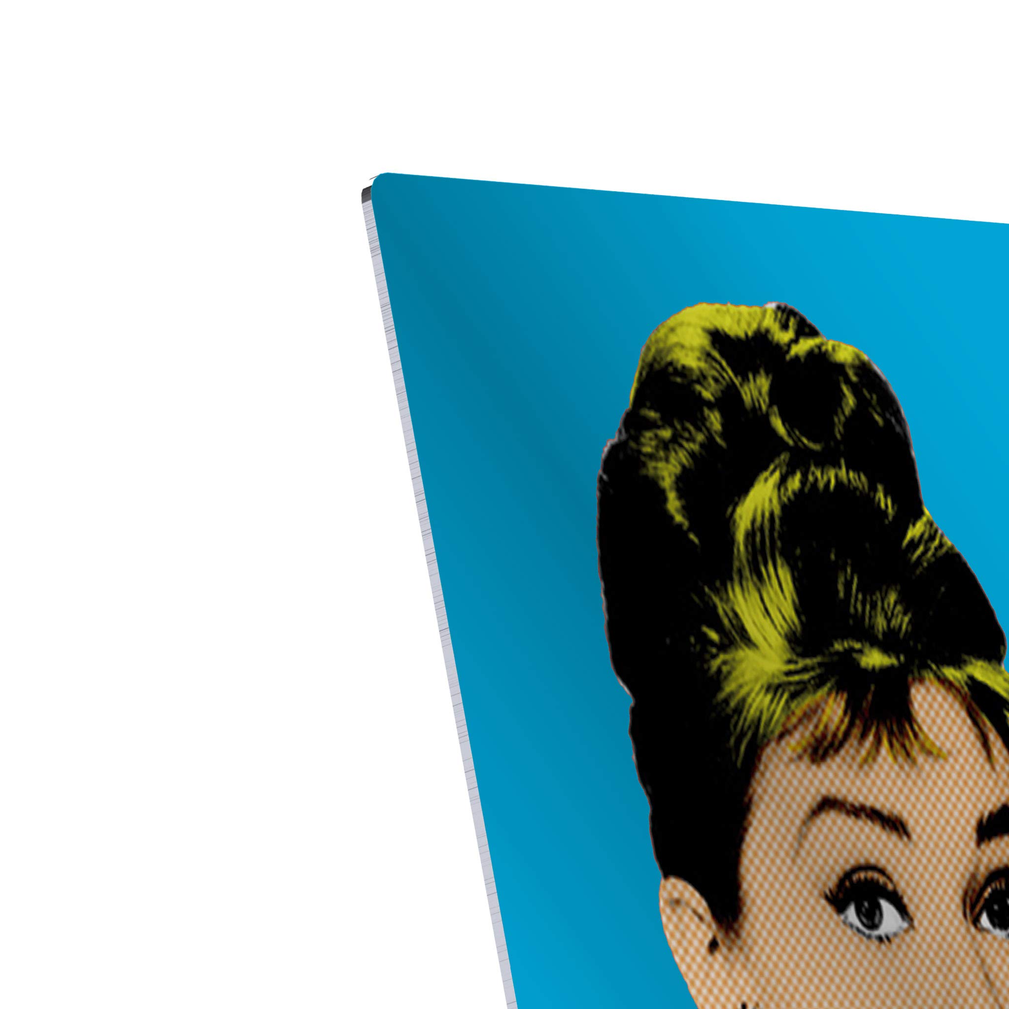 Audrey Hepburn Wall Art - Breakfast at Tiffany's Movie Poster - Blue Background Metal Print - 30x20 Inches - Modern Home Decor for Living Room & Bedroom - Made in USA | Perfect Gift for Film Lovers & Classic Hollywood Fans