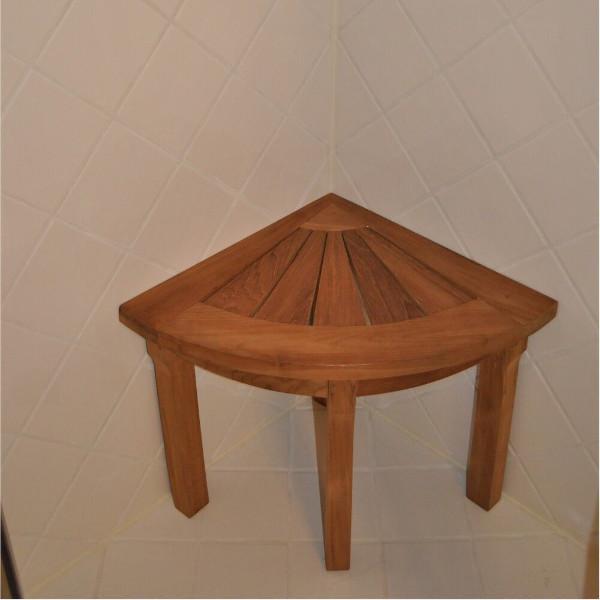 Non-Slip Shower Stool with Adjustable Height - Foldable Corner Seat for Elderly & Disabled - Bathroom Safety Stool for Shower, Bathtub & Spa Use