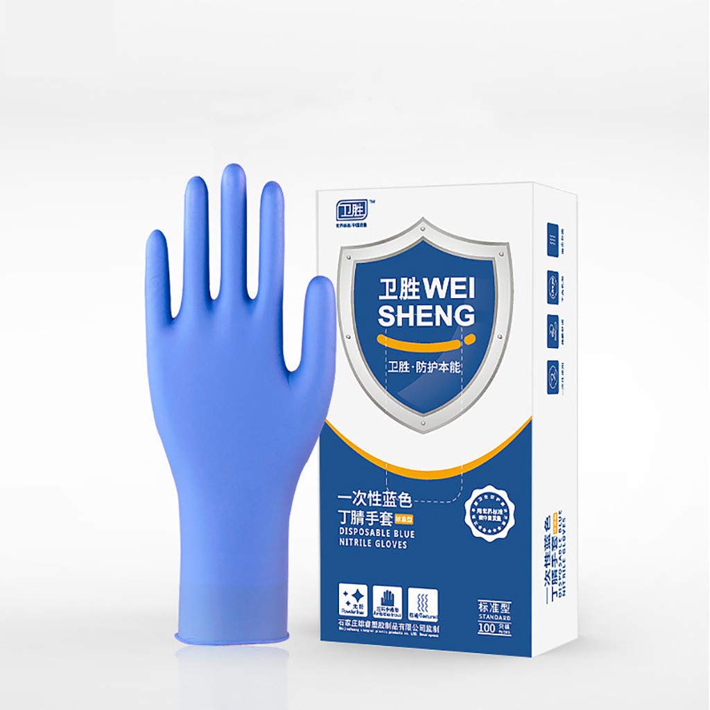**Premium Nitrile Gloves - Latex-Free & Powder-Free Safety Work Gloves for Mechanics, Automotive, Cleaning, Tattoo - Large Size (100-Pack) - Ideal for Workshops, Salons & Home Use**
