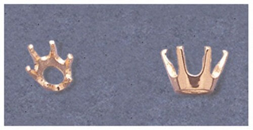 14K Gold or Sterling Silver 5x3mm & 10x8mm Oval Prong Settings for DIY Jewelry - Custom Rings, Earrings & Pendants (Ideal for Engagement, Wedding & Gift Jewelry Making)