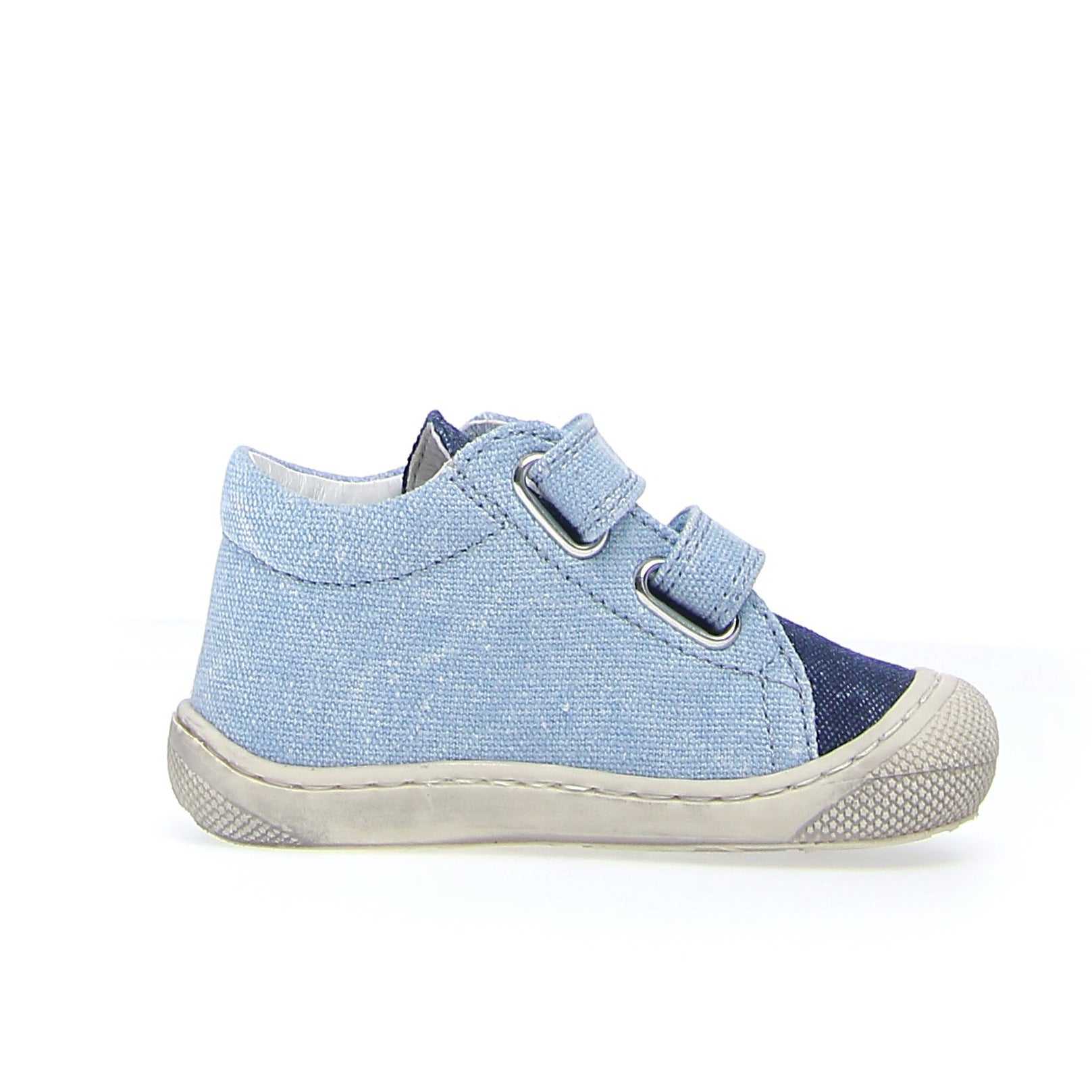 Naturino Kids' Cocoon VL Canvas Sneakers - Light Jeans & Denim | Comfortable School Shoes for Boys & Girls | Perfect for Playground, School & Daily Wear