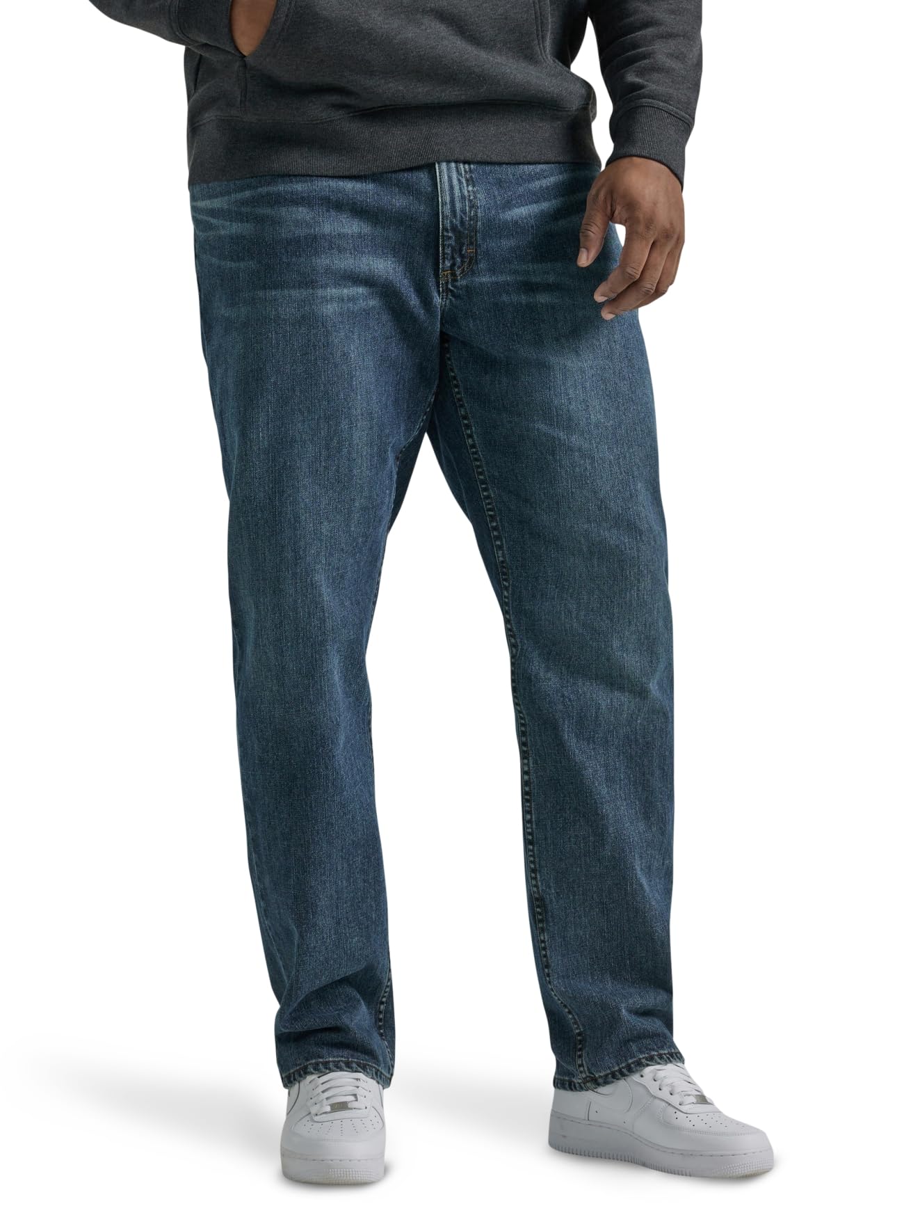 Lee Men's Big & Tall Relaxed Straight Fit Jeans - Comfortable Stretch Denim Pants for Casual Wear & Everyday Use
