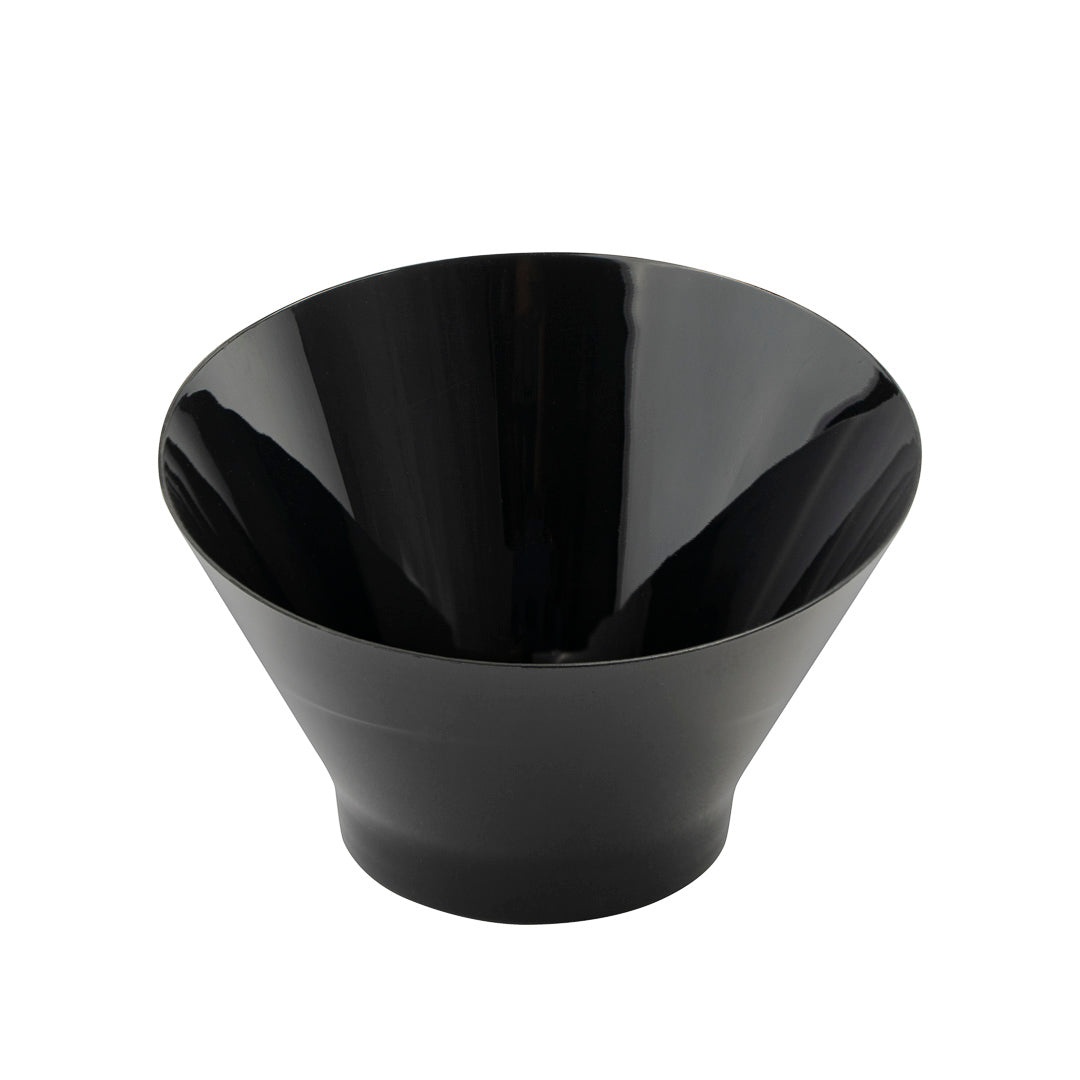 5 oz Round Black Plastic Small Incline Bowl - 3.75