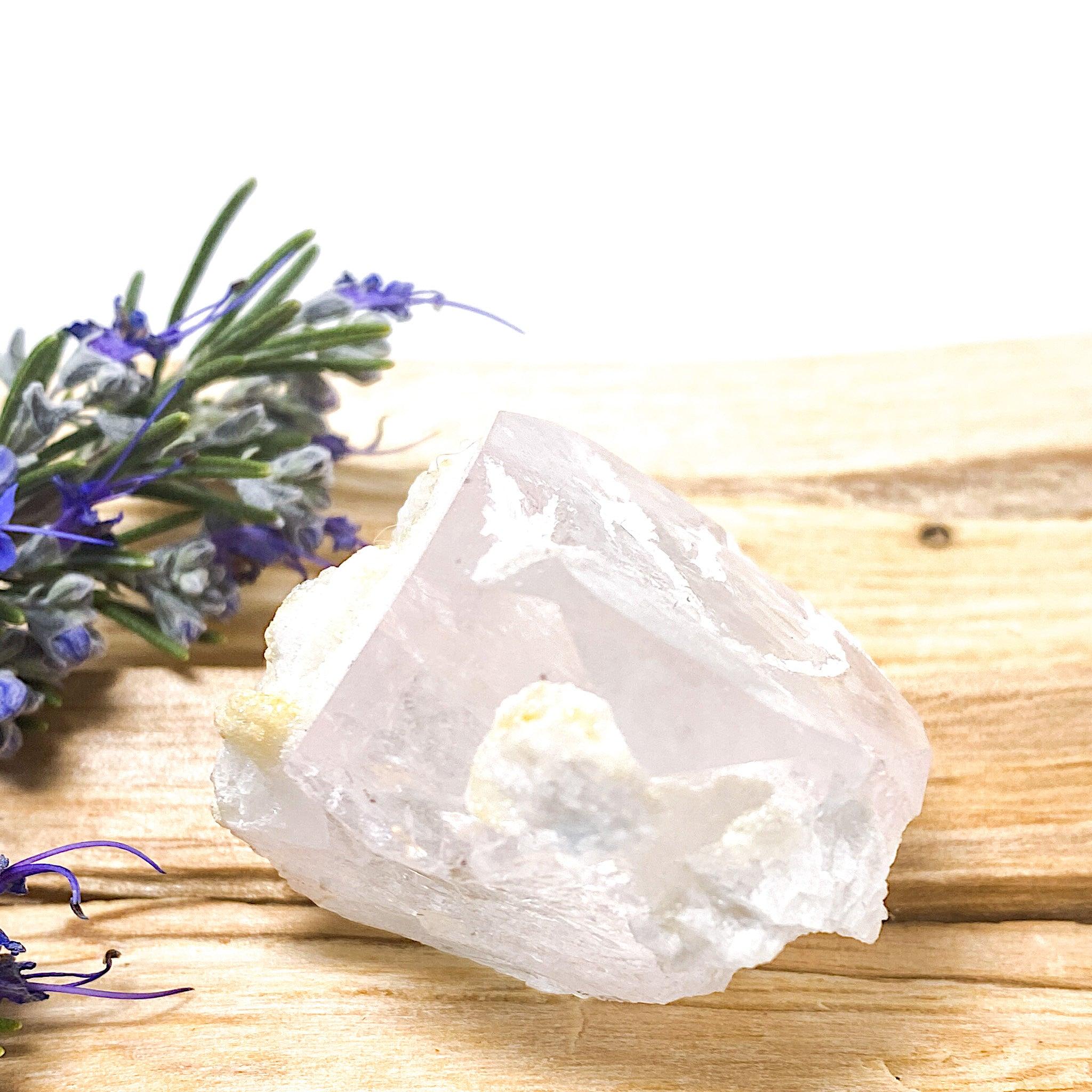 Natural Morganite with Muscovite Crystal - 42g Raw Gemstone Specimen (MORG 02) for Jewelry Making, Mineral Collection & Spiritual Healing