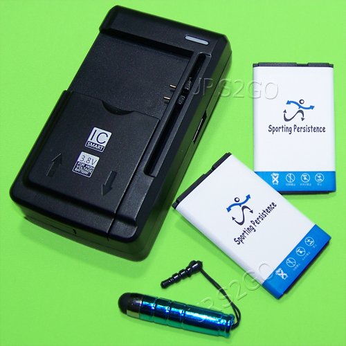High Capacity 1050mAh Slim Rechargeable Battery with Universal USB/AC Charger for LG 108C - Compatible with Straight Talk, TracFone & Net10 - Perfect for Travel, Work & Everyday Use