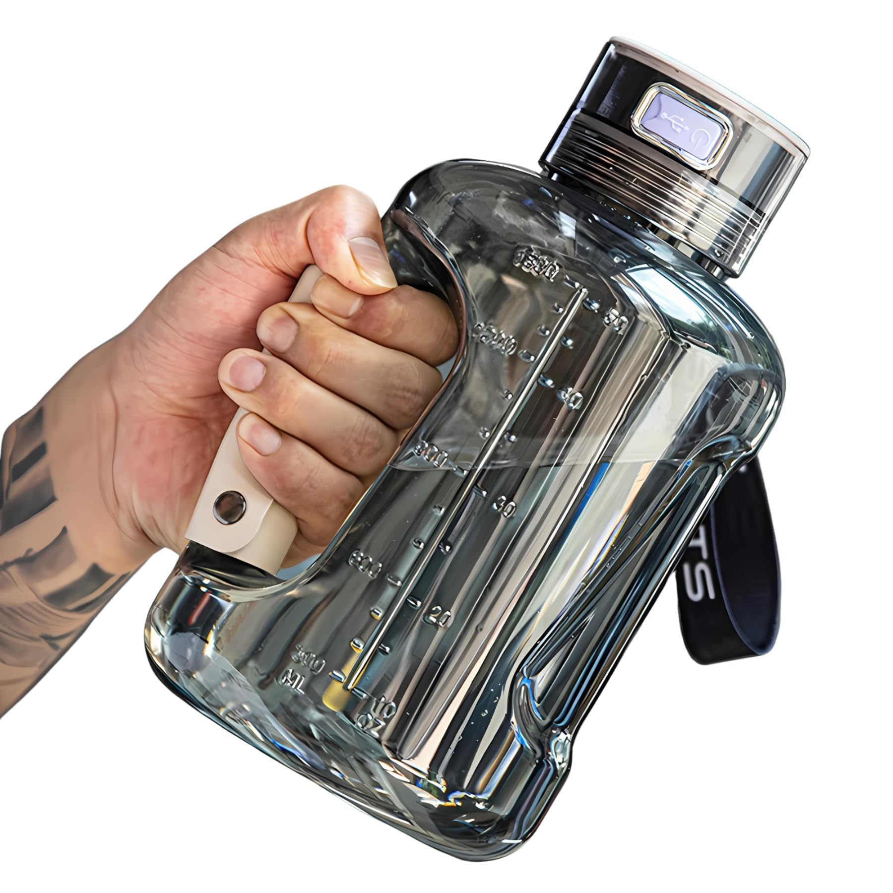 1.5L/50 Oz Large Capacity Hydrogen Water Bottle Generator with SPE/PEM Technology - Portable Hydrogen Rich Water Maker for Home, Gym & Travel - Improve Hydration & Wellness for Active Lifestyles