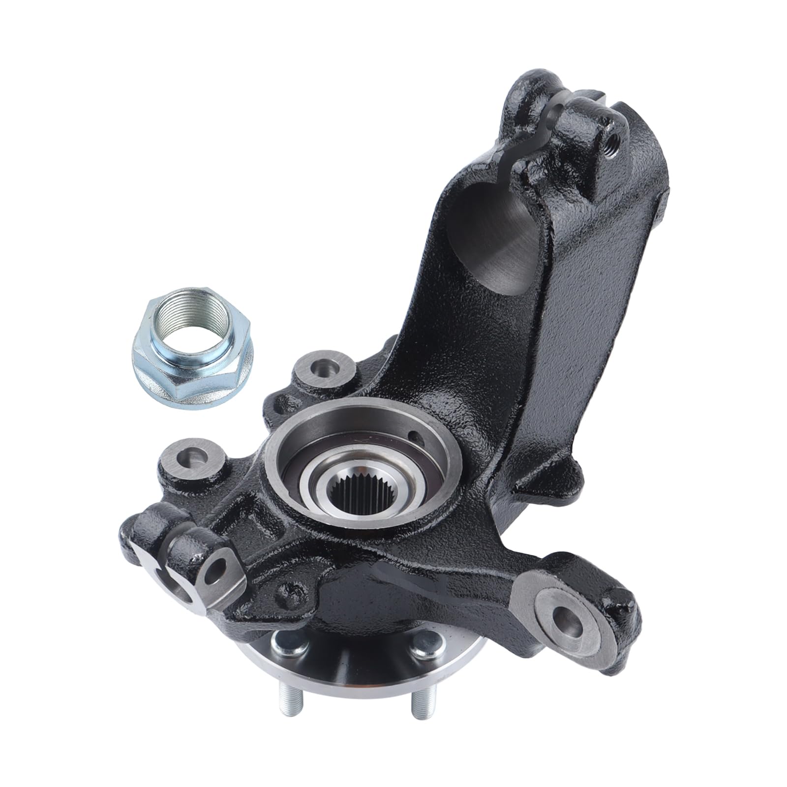 2012-2018 Ford Focus L4 2.0L Front Right Wheel Hub Bearing & Steering Knuckle Assembly - BR935006LK RH Passenger Side Replacement Part - Perfect for Smooth Driving & Vehicle Maintenance