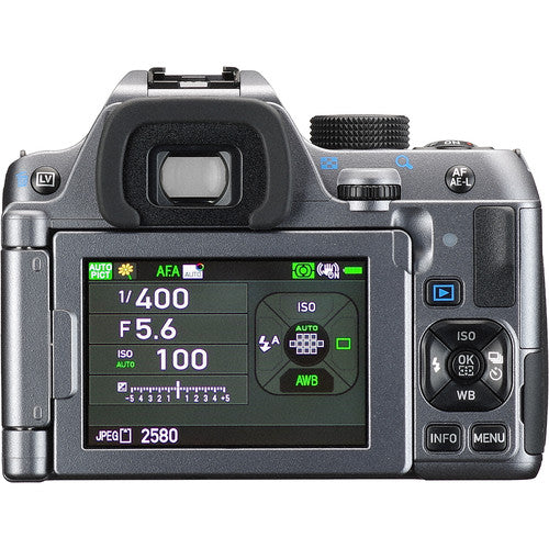 Pentax K-70 DSLR Camera (Silver Body) - Open Box - Perfect for Travel Photography & Outdoor Adventures