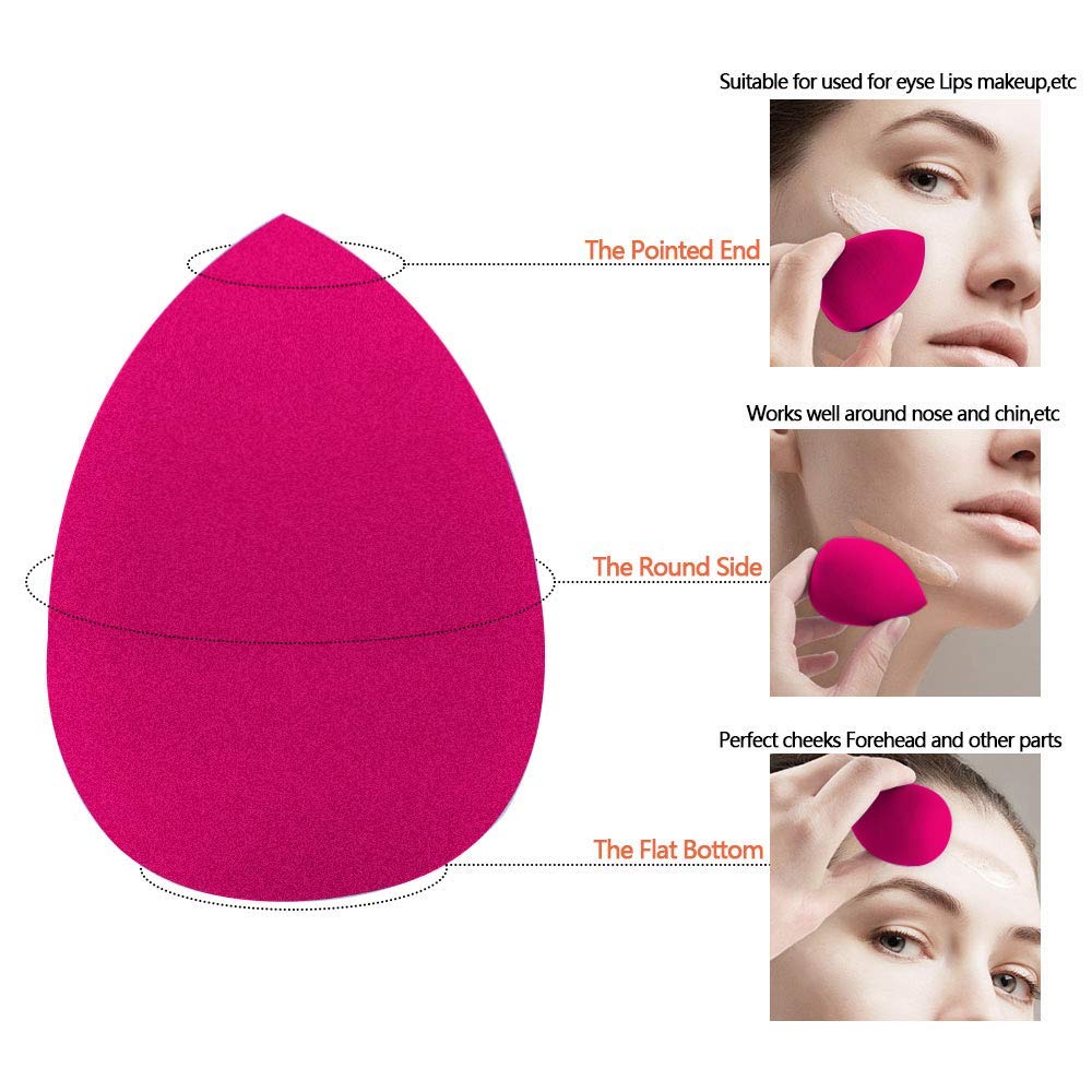 AVTY 8PCS Makeup Sponge Beauty Blender Set - Latex Free & Vegan Foundation Blending Sponge for Powder, Cream & Liquid - Professional Makeup Tools for Flawless Face & Contouring | Perfect for Daily Makeup, Travel & Pro Artist Kit