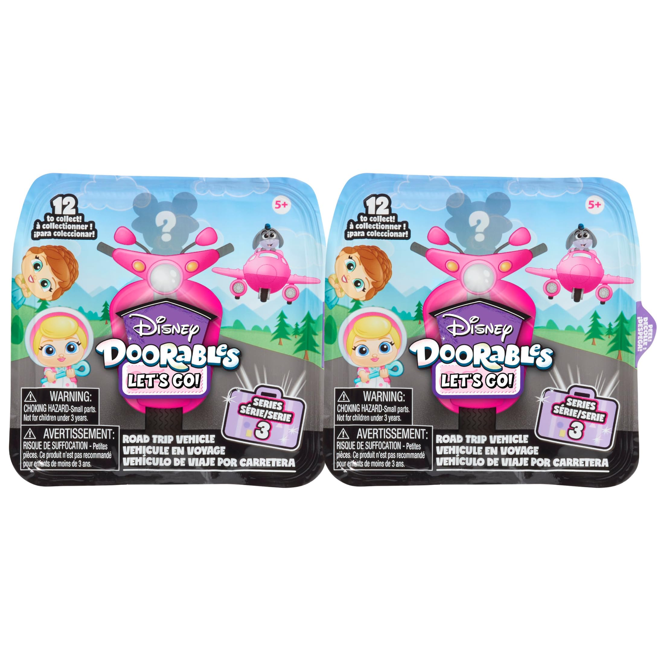 Just Play Doorables Let's Go Series 3 Co-Pack - 4-Piece Collectible Figures & Vehicles Set (1.5-inch Mini Figurines) - Fun Kids Toys for Ages 5+ | Birthday Gifts, Party Favors, Playroom Decor & Collectors Items