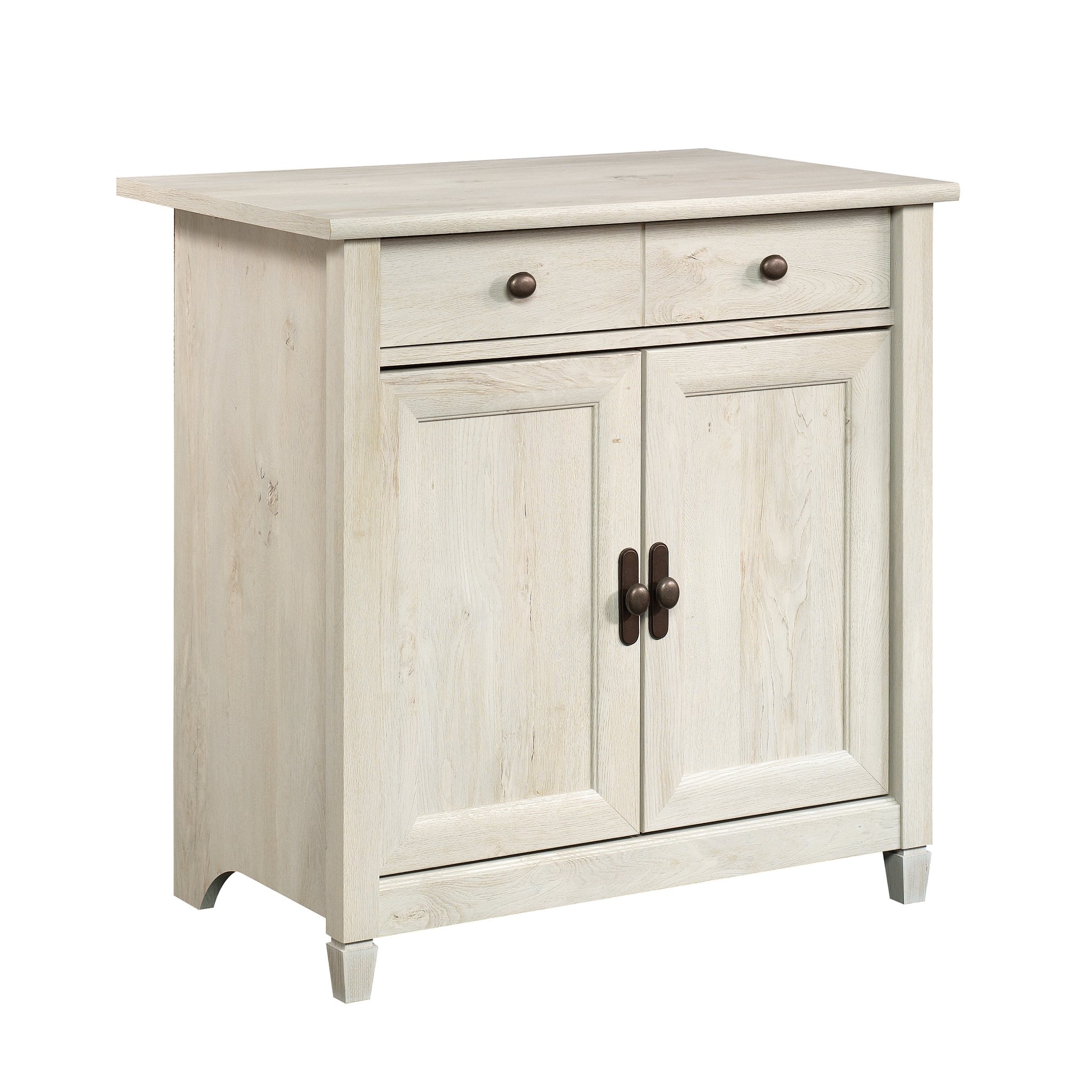 Sauder Edge Water Utility Cart Stand - Chalked Chestnut Finish | Rolling Storage Cart for Kitchen, Bathroom, Office & Laundry Room | Multi-Purpose Mobile Organizer with Wheels