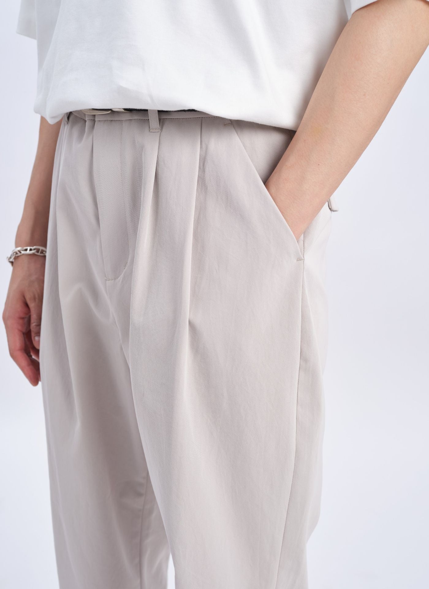 Premium Cotton Touch Solotex Ankle-Length Relaxed Tapered Pants (Size 10) - Comfortable Casual Wear for Office & Lounge