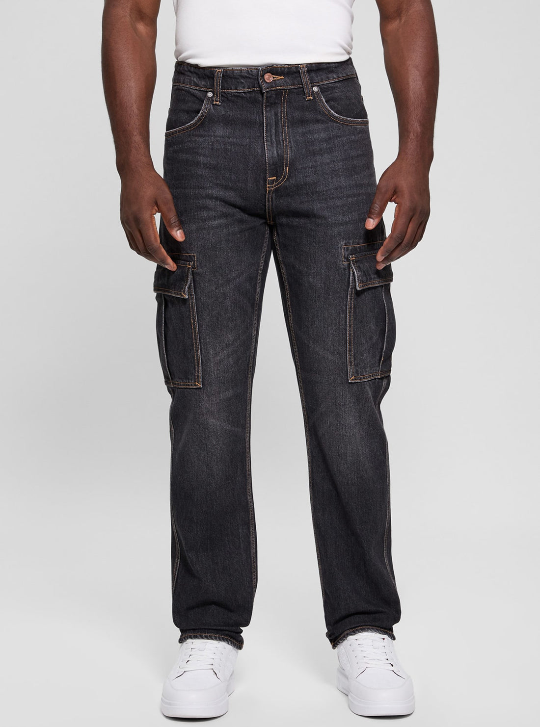 Stylish Grey Denim Julianne Cargo Pants for Women - High Waisted Utility Pants with Multiple Pockets | Perfect for Casual Wear, Outdoor Adventures & Street Fashion