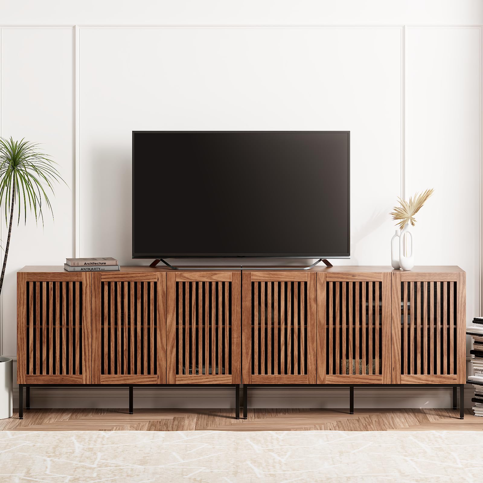 2 or 3 Door Accent Storage Cabinet with Adjustable Shelves - Freestanding Modern Buffet Sideboard for Living Room, Dining Room, Kitchen & Hallway - Perfect for Home Organization & Stylish Storage Solutions
