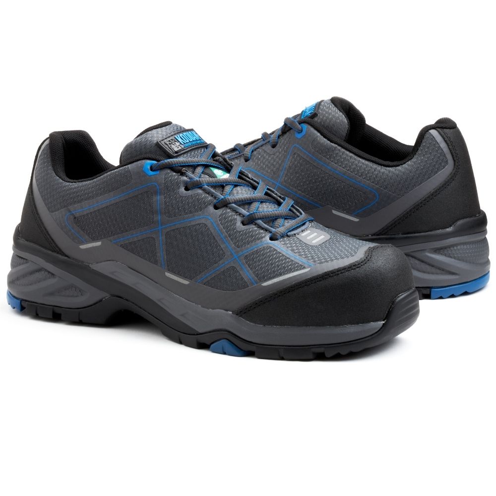 Kodiak Swift Trail Men's Composite Toe Athletic Work Shoes - Lightweight Safety Boots for Construction & Hiking (Grey/Blue, KD0A4TCUGYX) - Perfect for Outdoor Work & Adventure Activities
