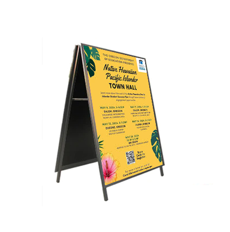 27x39 A-Frame Sign Holder with Security Screws - 1 1/4