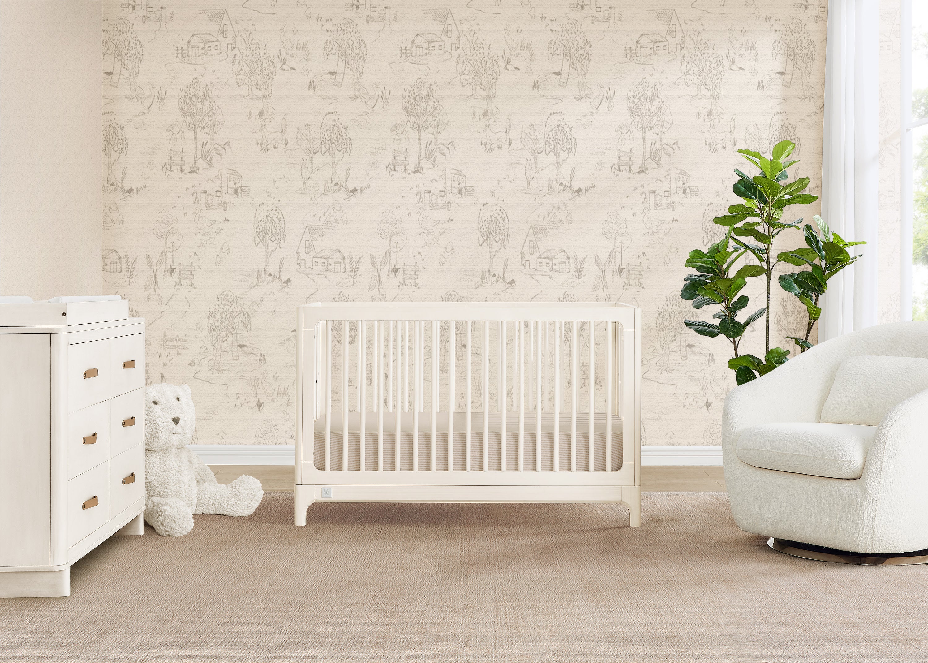 BabyGap Wren 4-in-1 Convertible Crib - Nursery Furniture for Newborn to Toddler | Safe & Stylish Baby Bed for Nursery, Bedroom & Daycare