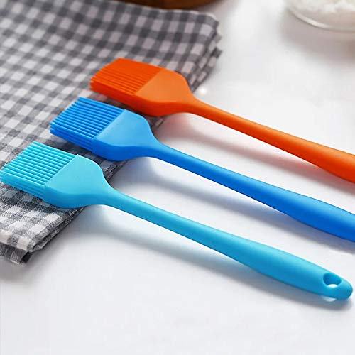 Rozatech 2-Pack 20cm Silicone Cooking Brushes - Oil, BBQ, Basting & Baking Brush Set (Random Colors) - Perfect for Grilling, Roasting, Baking & Kitchen Prep
