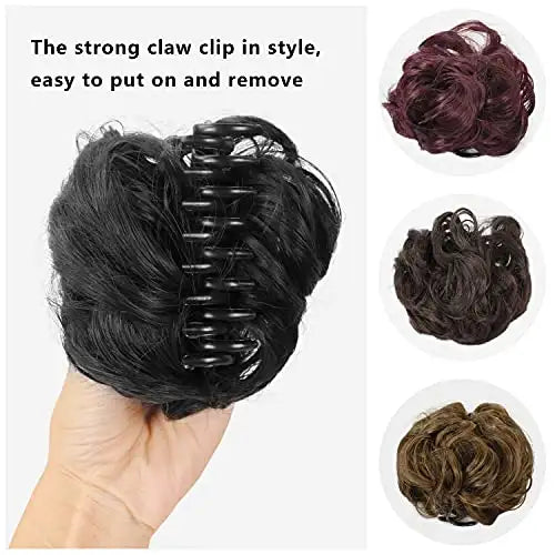 Large Claw Clip Hair Bun Extension - Seamless Hair Accessory for Ponytails & Updos - Perfect for Women, Girls, Everyday & Special Occasions