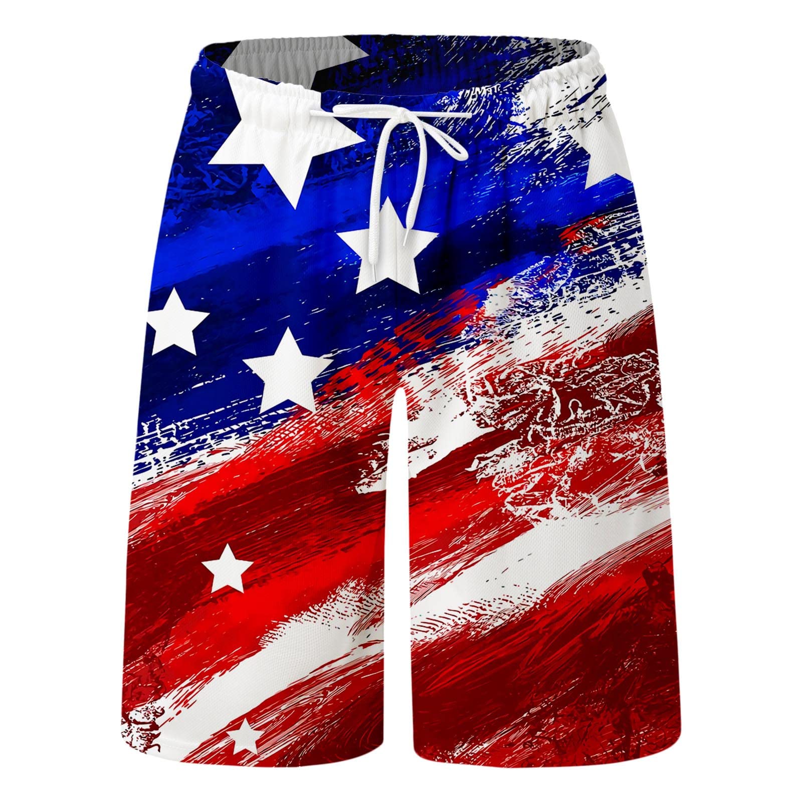 Men's Printed Casual Shorts with Pockets - Beach & Swim Trunks for Summer