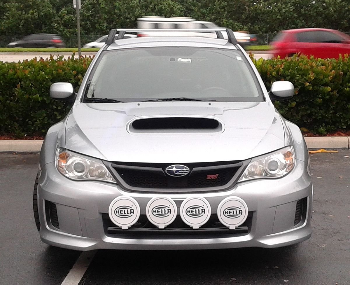 2013 Subaru WRX & STI Rally Light Bar (Bull Bar) - 4 Light Tabs, Powder Coated by SSD Performance | Off-Road Protection & Adventure Lighting Accessory