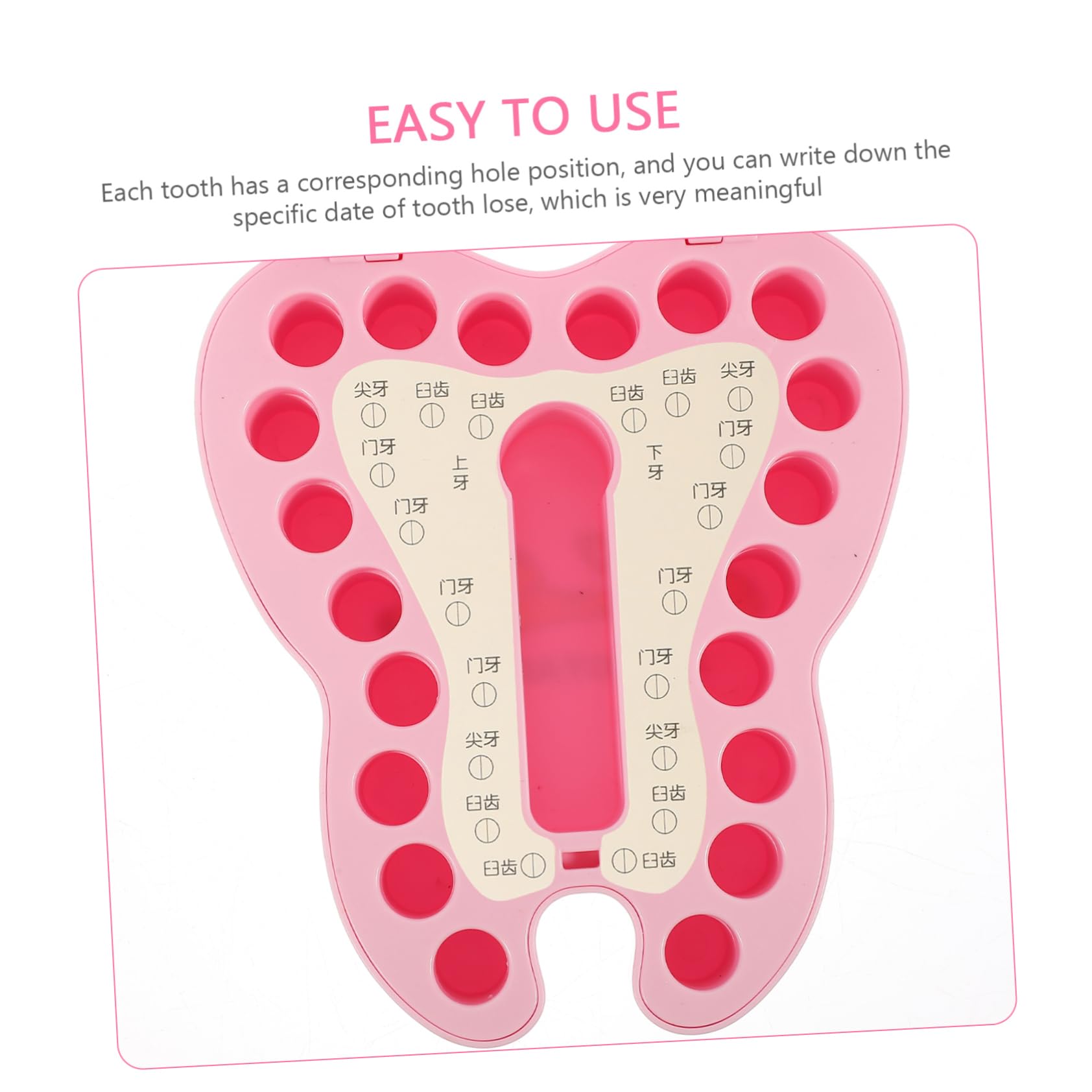 HEMOTON 2-Pack Baby Tooth Keepsake Box - Plastic Tooth Storage Container for Newborns, First Tooth Holder for Boys & Girls (Pink) - Perfect for Preserving Childhood Memories & Milestone Gifts