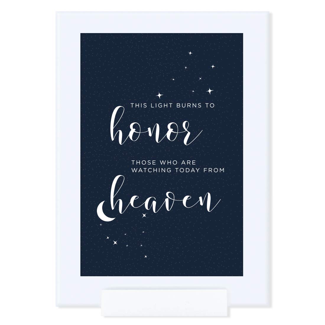 Andaz Press Love You to The Moon and Back Wedding Sign - 4x6 Inch Framed Memorial Decor for Weddings, Anniversaries & Memorial Services - Perfect for Honoring Loved Ones in Heaven