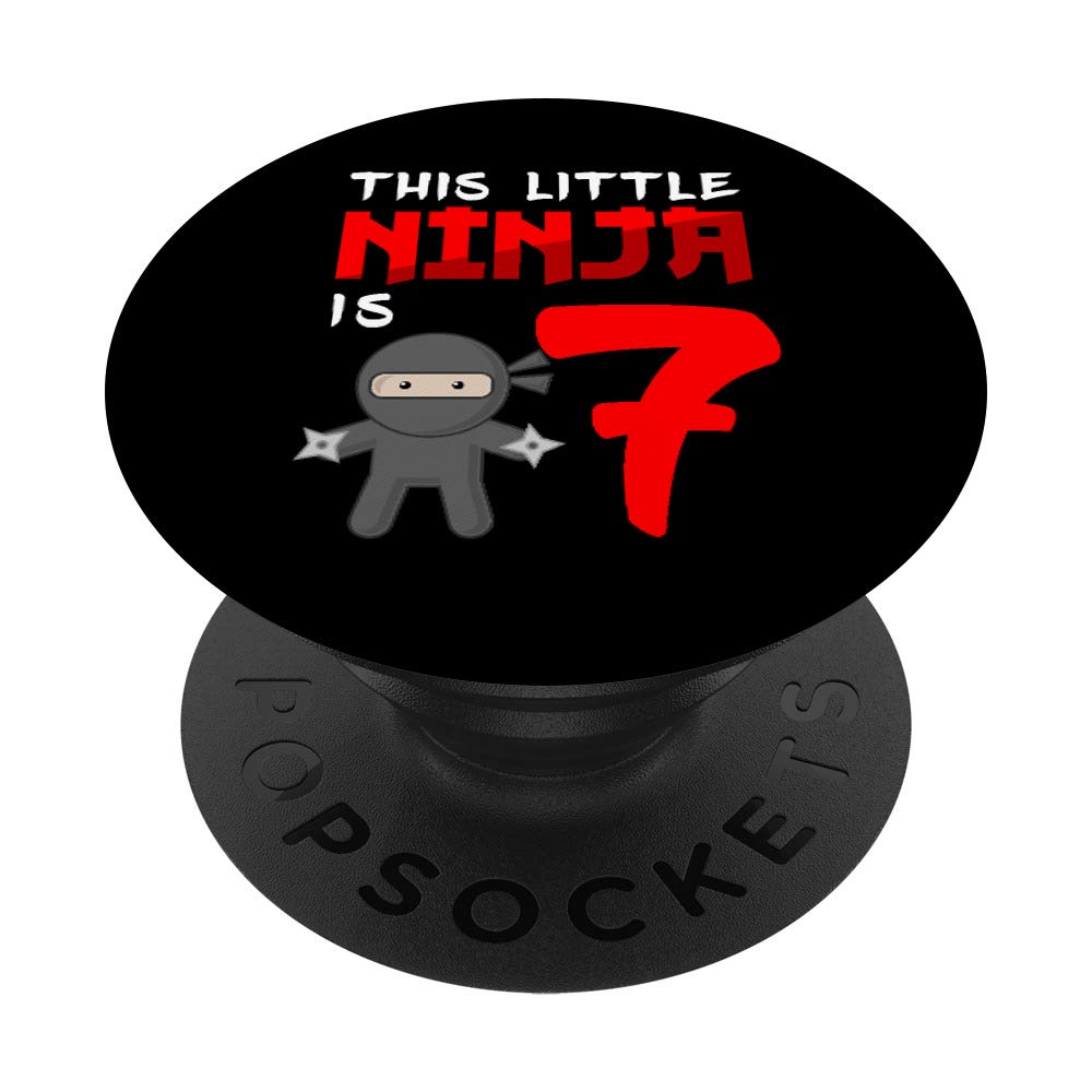 Ninja Birthday Party Supplies for 7 Year Old Boys & Girls - Swappable PopGrip with Popsockets - Perfect for 7th Birthday Decorations, Gifts & Kids Celebrations