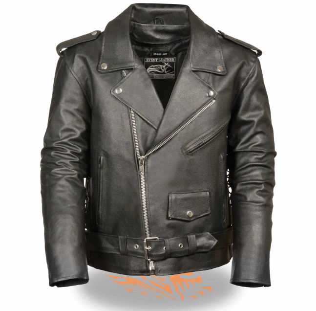 Men's Classic MC Jacket 5411 - Vintage Biker Leather Jacket for Motorcycle Riding & Casual Wear