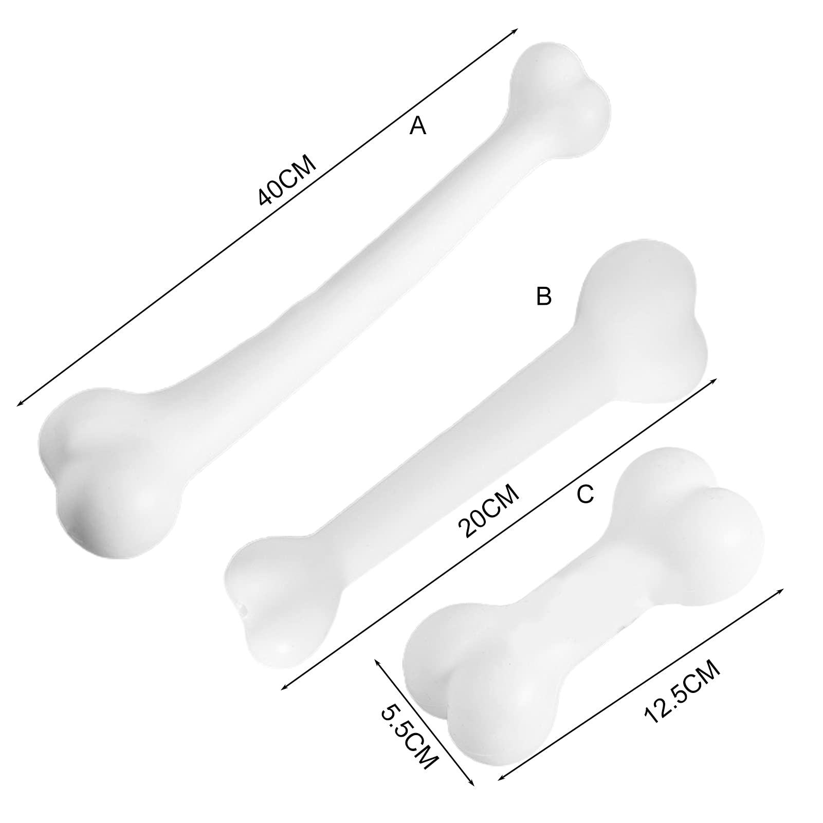 Realistic Plastic Halloween Bones Prop - Fake Skeleton Bones Decor for Spooky Party, Haunted House & Themed Events - Perfect for DIY Costumes & Photo Booths